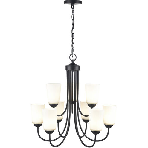 Ivey Lake 9 Light 25.25 inch Matte Black Chandelier Ceiling Light